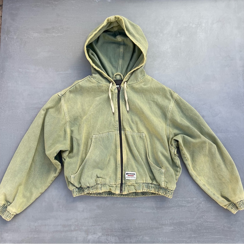 Acid Wash Oversized Denim Hoodie - Picture 2 of 8